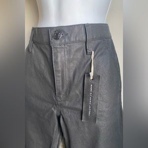 Marc by Marc Jacobs Black Coated High Rise Cuffed Jean New with tag! Sz 28